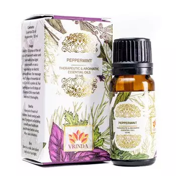 Эфирное масло Перечной Мяты (10 мл), Peppermint Essential Oil, произв. Vrindaam