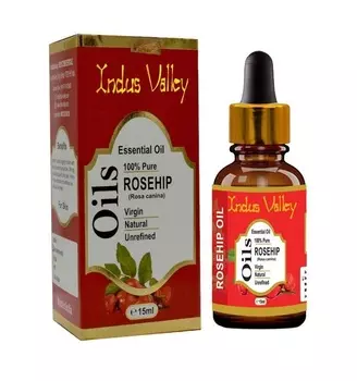 Эфирное масло Шиповника (15 мл), Rosehip Essential Oil, произв. Indus Valley