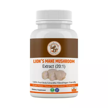 Экстракт гриба Ежовик гребенчатый (60 кап), Lion`s Mane Mushroom Extract, произв. Mushroom Essence
