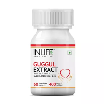 Экстракт Гуггула (60 кап, 400 мг), Guggul Extract, произв. INLIFE