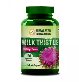Экстракт Расторопши (120 кап, 800 мг), Milk Thistle Extract, произв. Himalayan Organics
