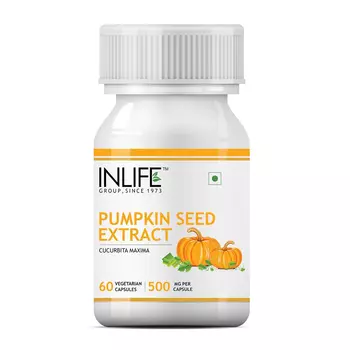 Экстракт семян Тыквы (60 кап, 500 мг), Pumpkin Seed Extract, произв. INLIFE