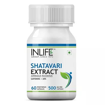 Экстракт Шатавари (60 кап, 500 мг), Shatavari Extract, произв. INLIFE
