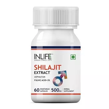 Экстракт Шиладжита (60 кап, 500 мг), Shilajit Extract, произв. INLIFE