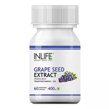 Экстракт Виноградной косточки (60 кап, 400 мг), Grape Seed Extract, произв. INLIFE