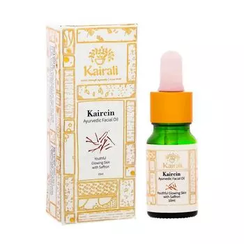Каирцин: масло для кожи лица с Шафраном (10 мл), Kaircin Ayurvedic Facial Oil, произв. Kairali