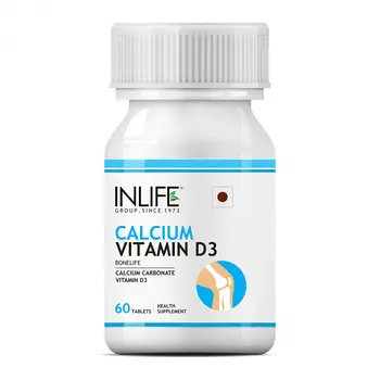 Кальций + Витамин Д3 (60 таб), Calcium Vitamin D3, произв. INLIFE