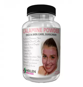 Каламин: порошковая маска против воспалений (100 г), Calamine Powder Face & Skin Care, Sunscreen, произв. Heilen Biopharm