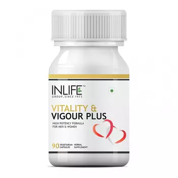 Капсулы для восстановления сил (90 кап), Vitality & Vigour Plus, произв. INLIFE