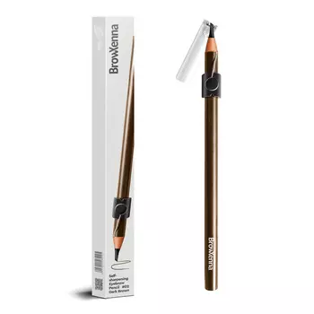Карандаш самозатачивающийся с натяжителем нити: цвет 02 Темно-коричневый, Self-sharpening Pencil with Thread Tensioner 02 Dark Brown, произв. BrowXenna