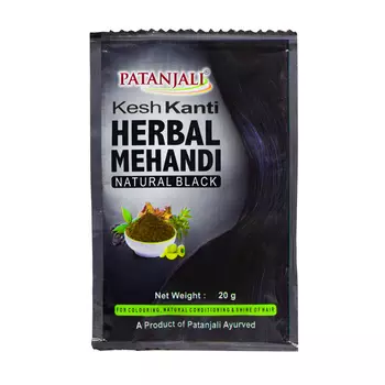 Кеш Канти: натуральная черная Хна (20 г), Kesh Kanti Herbal Mehandi Black, произв. Patanjali