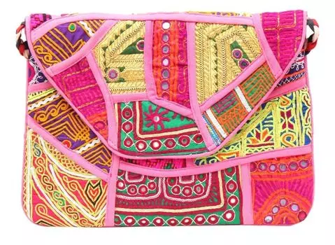 Клатч ручной работы в технике пэчворк, Handmade Patchwork Clutch, произв. MYINDIA