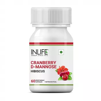 Клюква, Манноза и Гибискус (60 кап), Cranberry D-Mannose Hibiscus, произв. INLIFE