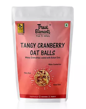 Клюквенные овсяные шарики (125 г), Cranberry Oat Balls, произв. True Elements