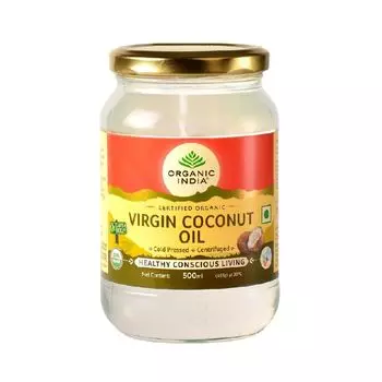 Кокосовое масло холодного отжима (500 мл), Virgin Coconut Oil, произв. Organic India