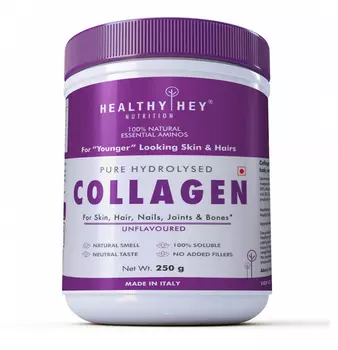 Коллаген чистый гидролизованный (250 г), Pure Hydrolysed Collagen Powder, произв. HealthyHey