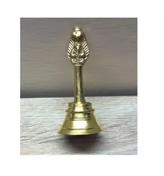 Колокол для Пуджи из Латуни с Ручкой в виде Гаруды, Brass Puja Bell (Ghanti) - Garuda, произв. Kalyan Puja