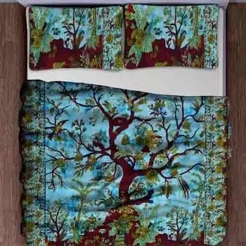 Комплект постельного белья, Bed Sheet Three Life Pattern, Handmade, произв. MYINDIA