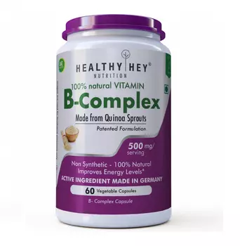 Комплекс витаминов группы В из ростков Киноа (60 кап, 500 мг), Vitamin B-Complex from Quinoa Sprout, произв. HealthyHey