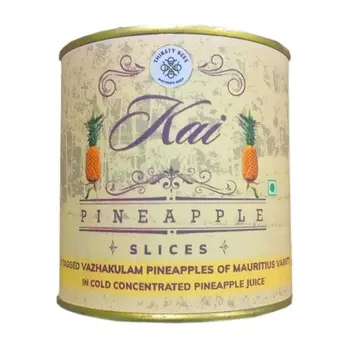 Консервированный ананас в собственном соку (850 г), Canned Pineapple In Pineapple Juice, произв. Kai