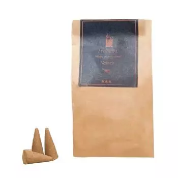 Конусы Ветивер ручной работы (20 шт), Handmade Natural Vetiver Fragrance Cone, произв. Isha Life