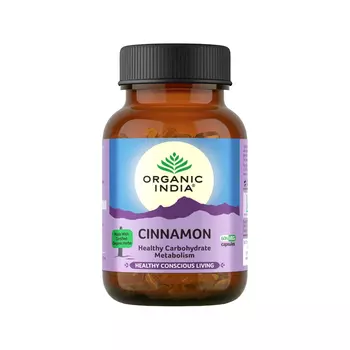 Корица (60 кап, 325 мг), Cinnamon, произв. Organic India