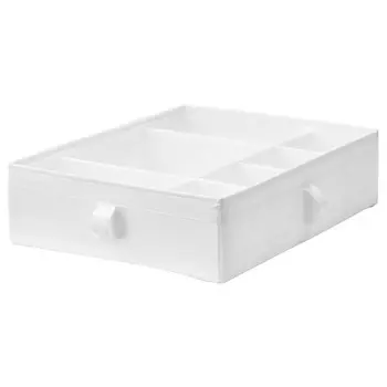 Коробка белая с отделениями, SKUBB Box with Compartments White, произв. IKEA