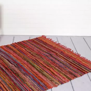 Ковёр из переработанного хлопка, Recycled Cotton Rug Ginger, Handmade, произв. MYINDIA
