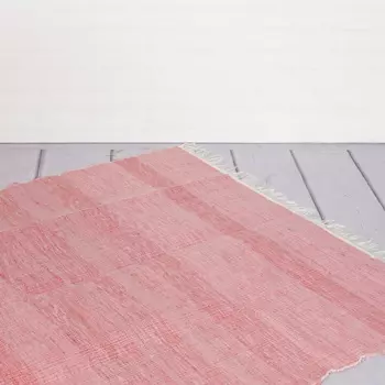 Ковёр из переработанного хлопка, Recycled Cotton Rug Monochrome Lightpink, Handmade, произв. MYINDIA