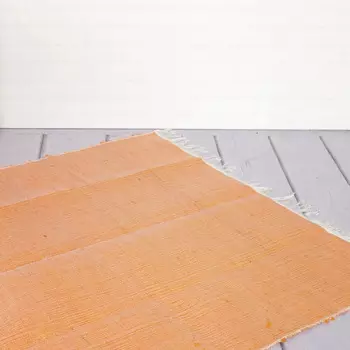 Ковёр из переработанного хлопка, Recycled Cotton Rug Monochrome Orange, Handmade, произв. MYINDIA