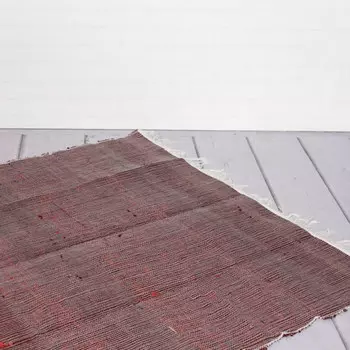 Ковёр из переработанного хлопка, Recycled Cotton Rug Monochrome Burgundy, Handmade, произв. MYINDIA