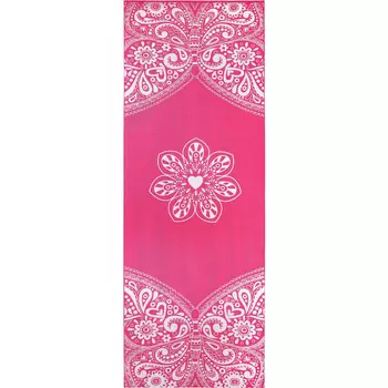 Коврик для йоги розовый с мандалой, Strauss Meditation Butterfly Pink Yoga Mat, произв. MYINDIA