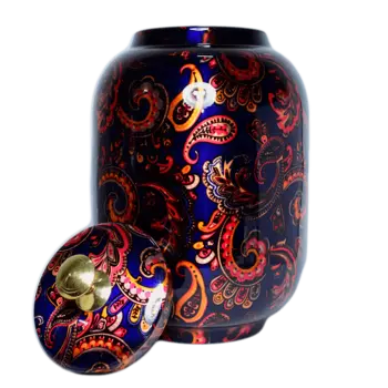 Красно-синий медный кувшин (1900 мл), Copper Red and Blue Jug, произв. MYINDIA