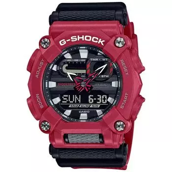 Красные мужские аналогово-цифровые часы, Red Analog-Digital Men's Watch, произв. Casio