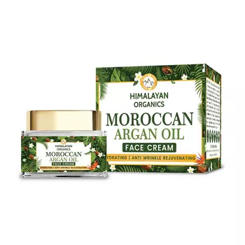 Крем для лица с Марокканским аргановым маслом (50 мл), Moroccan Argan Oil Face Cream, произв. Himalayan Organics