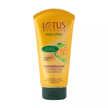 Крем-кондиционер глубокого действия с протеинами Сои (150 г), Soyasmooth Soya Protein Creme Deep Conditioner, произв. Lotus Herbals