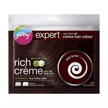 Крем-краска для волос, темно-коричневый (40 г), Expert Creme Hair Colour Dark Brown, произв. Godrej