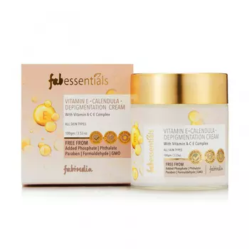 Крем от пигментации с витамином Е и Календулой (100 г), Vitamin E Calendula Depigmentation Cream, произв. Fabessentials