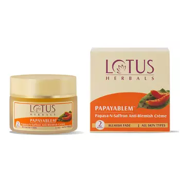 Крем от пятен с Папайей и Шафраном (50 г), Papayablem Papaya-n-Saffron Anti-Blemish Cremе, произв. Lotus Herbals
