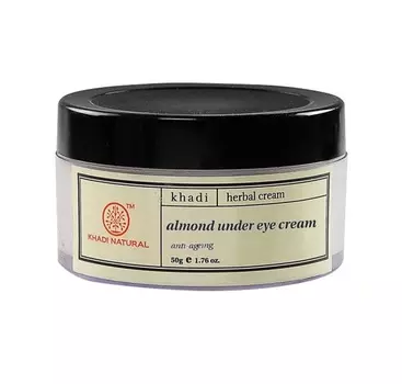 Крем от тёмных кругов под глазами с Миндальным маслом (50 г), Almond Under Eye Cream, произв. Khadi Natural