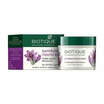 Крем с Шафраном: омоложение и увлажнение кожи (50 г), Saffron Youth Dew Visibly Ageless Moisturizer, произв. Biotique