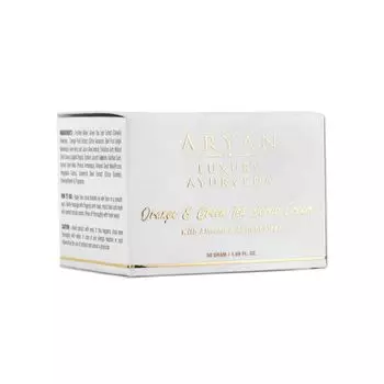 Крем-скраб с Апельсином и Зеленым чаем (50 г), Orange & Green Tea Scrub Cream, произв. Aryan