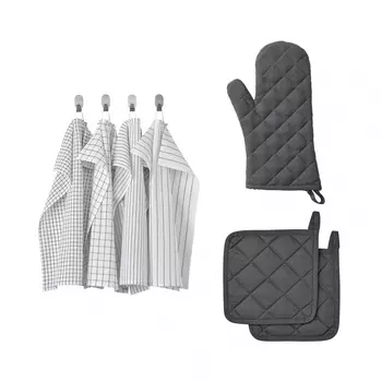 Кухонный набор, RINNIG Tea Towels, Oven Glove & Pot Holder Set, произв. IKEA