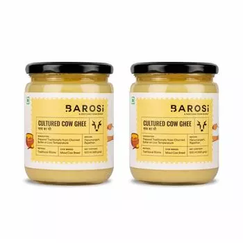 Культивированное масло Гхи (2 х 500 мл), Cultured Cow Ghee Set, произв. Barosi