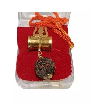 Кулон из Рудракши (5 мукхи), Rudraksha Kavach Pendant (5 mukhi), произв. Kalyan Puja