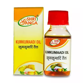 Кумкумади: омолаживающее масло для лица (50 мл), Kumkumaadi Oil, произв. Shri Ganga Pharmacy