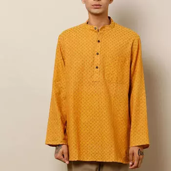 Курта горчичного цвета, Bijnor Short Kurta Safary, произв. MYINDIA