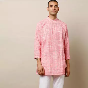 Курта розовая, Handloom Short Kurta Pink, произв. MYINDIA