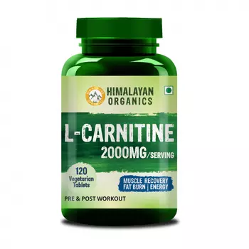 Л-Карнитин (120 таб, 1000 мг), L-Carnitine, произв. Himalayan Organics