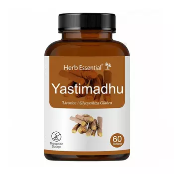 Лакрица (60 таб, 500 мг), Yastimadhu, произв. Herb Essential